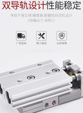 SMC型动气缸MXQA6-17370-20--30-40-50-STFRP前气后两端调整缓冲