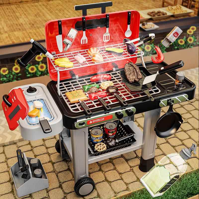 Taaoi儿童烧烤变色玩具益智仿真烤串架过家家厨房六一儿童节礼物