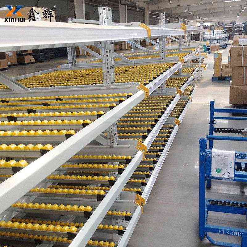 现货批发仓库流利式货架 物料储物置物重型金属滑动流利式货架