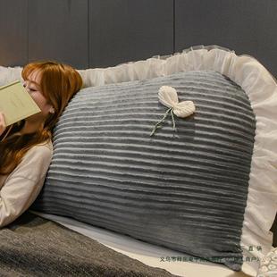 新款 公床主床靠枕榻榻米靠枕背可拆洗上F96T 魔法绒床头软靠垫韩版