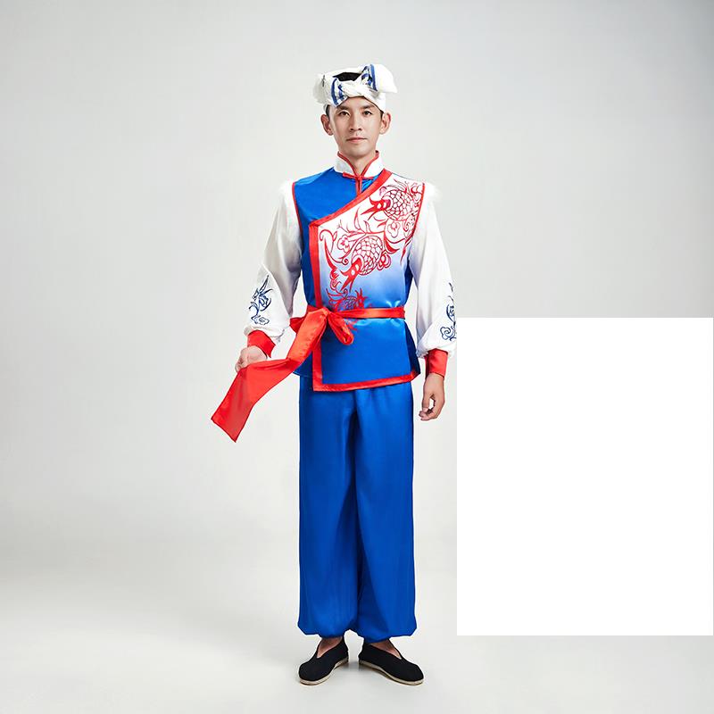 正品服新款塞腰鼓装陕北民秧歌服出唢呐传服男士民族风演装统文化