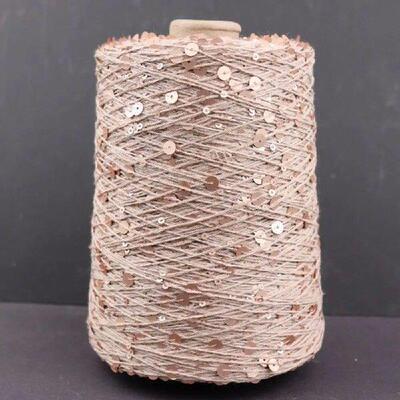 1000g /3200M 100% Cotton Yarn 6mm+3mm Special Sequin Yarn