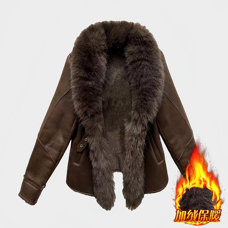 ROUMIKL巨好看的初冬加绒短外套女2025新款今年流行爆款加厚保暖