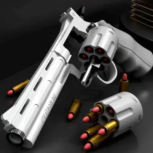 Continuous Firing ZP5 357 Revolver Launcher Pistol Soft Dart