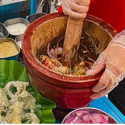 民族特色 泰国实木舂桶 傣味冲鸡脚对窝打碎机 景颇舂菜筒 蒜泥器