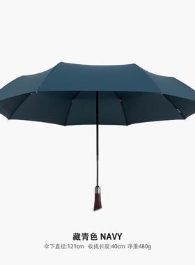 正品PARAC风HASE覆纯实人木雨伞男全自动古120CM加大号双抗折叠晴