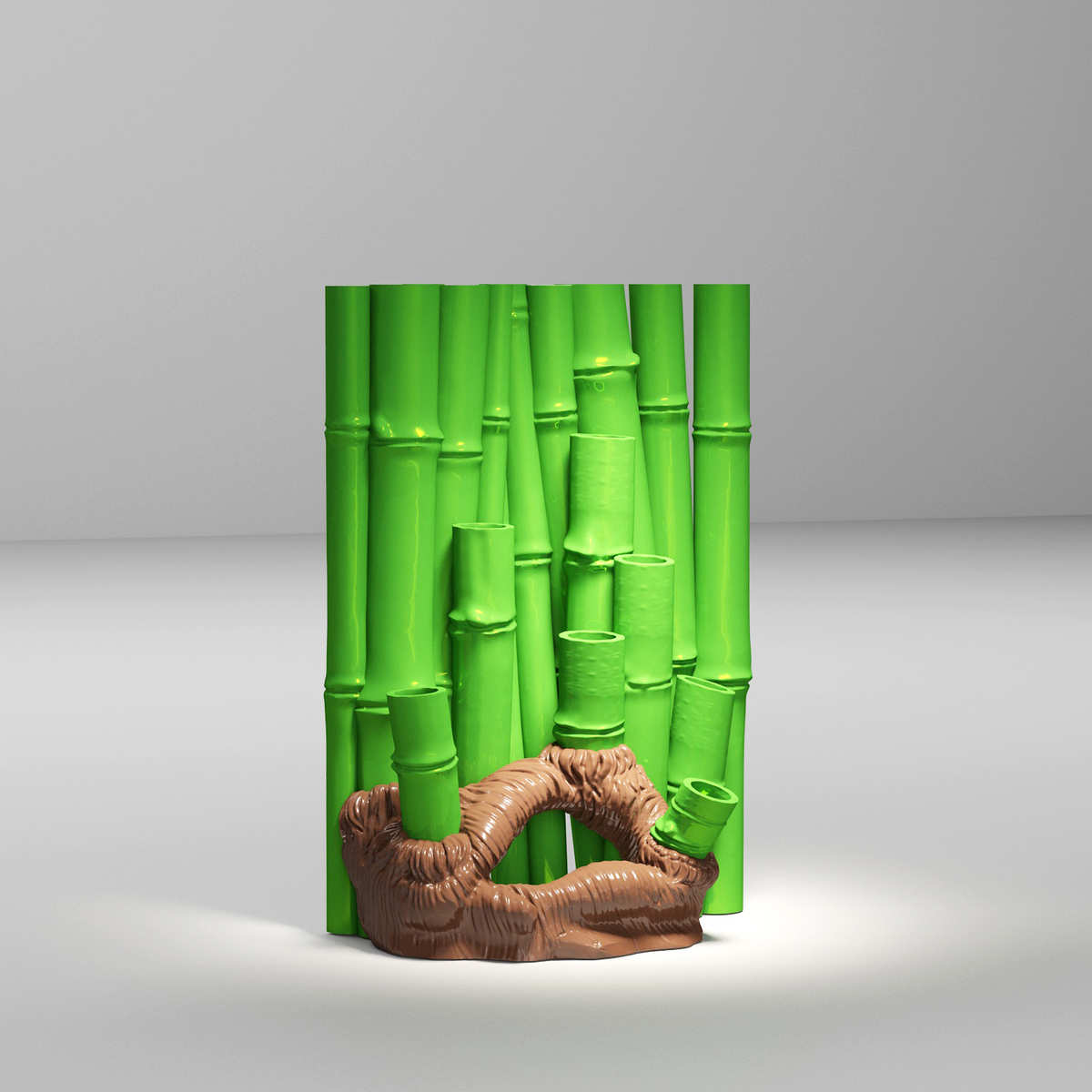 CM爬箱竹子3D背景板爬箱生态造景立体背景墙水族缸玻璃缸雨淋造景