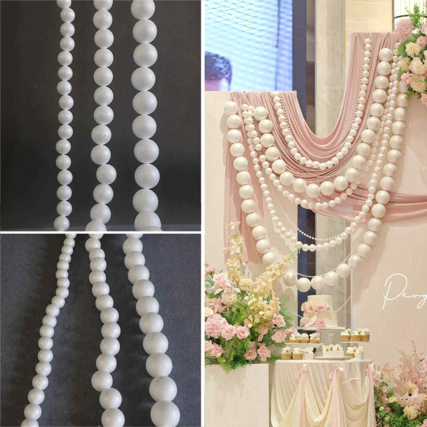 婚庆道具白色泡沫球串装饰婚礼舞台背景墙迎宾区吊顶装饰圆球挂件,节庆用品/礼品,节日装扮用品,淘宝优惠券,粉丝福利购,淘宝优惠卷