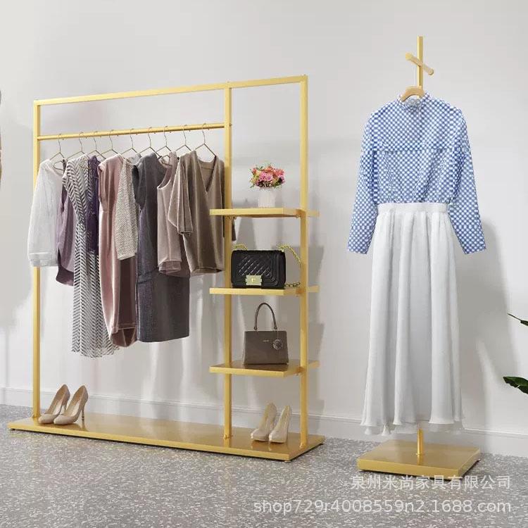 服装店展架铁艺衣架落地式卧示挂室架Ms-fzj衣帽架欧式简衣易挂包