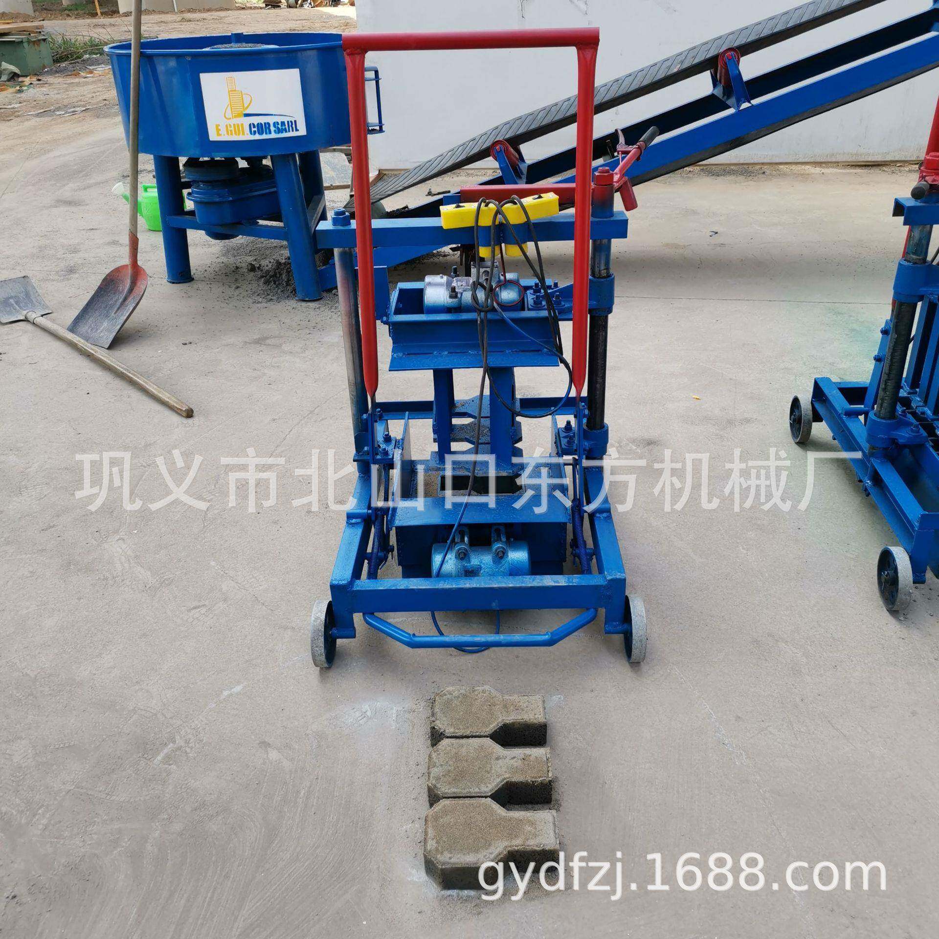小型移动砖机生产铺路砖手榴弹型砖 打砖机免托板制砖工具电动压