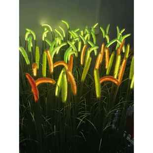 led芦苇灯户外彷真发光狗尾草夜景工程亮化景观灯防水蒲苇插地灯