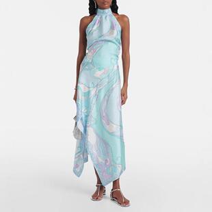 irregular half skirt Open piece top two set back