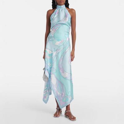 Open back top, irregular half skirt, two-piece set
