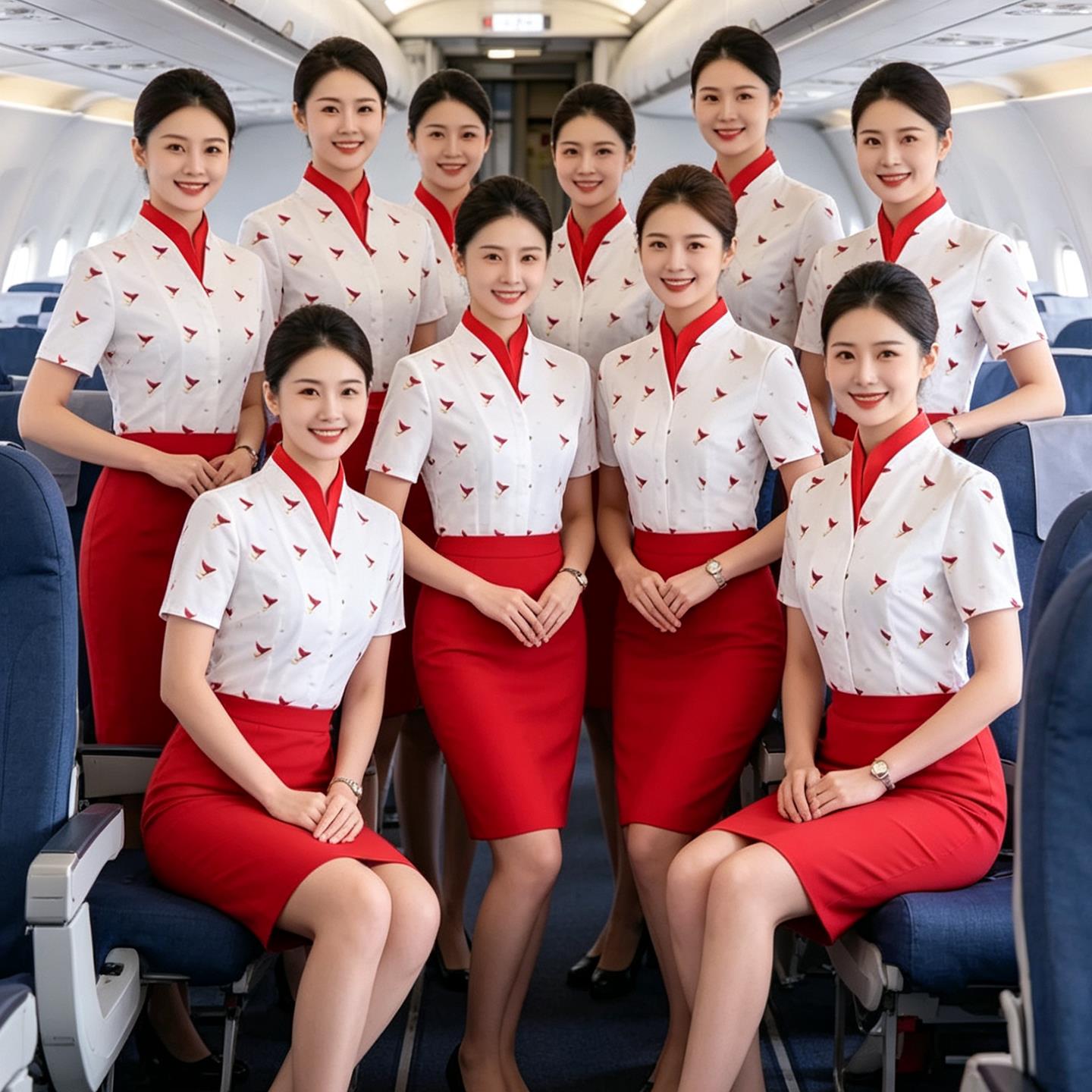 香港国泰航空制服空姐上班服套装空乘院校正装酒店前台礼物仪工作