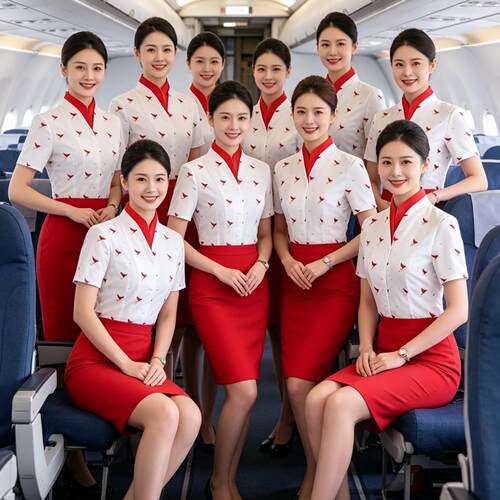 香港国泰航空制服空姐上班服套装空乘院校正装酒店前台礼物仪工作