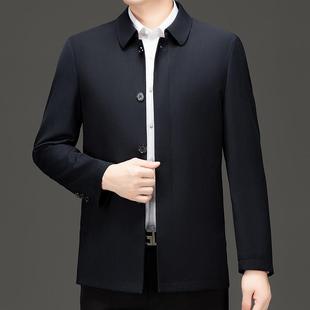 高端休闲毛夹克中男潮士商务羊流公务员桑蚕丝 PP款 秋年季 新11895