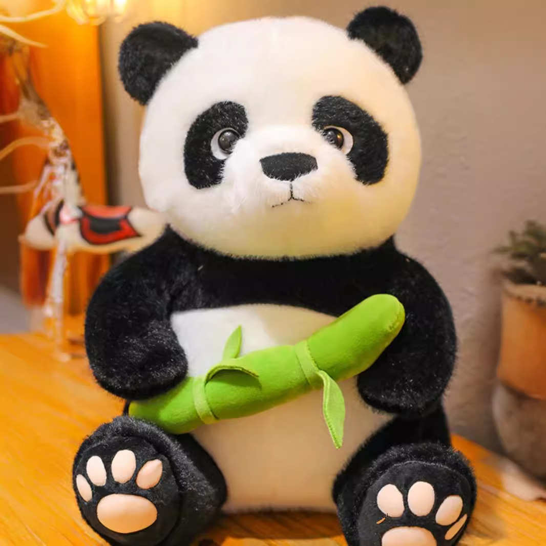 新款大熊猫抱竹子毛绒玩具公仔玩偶送女朋友闺蜜礼物