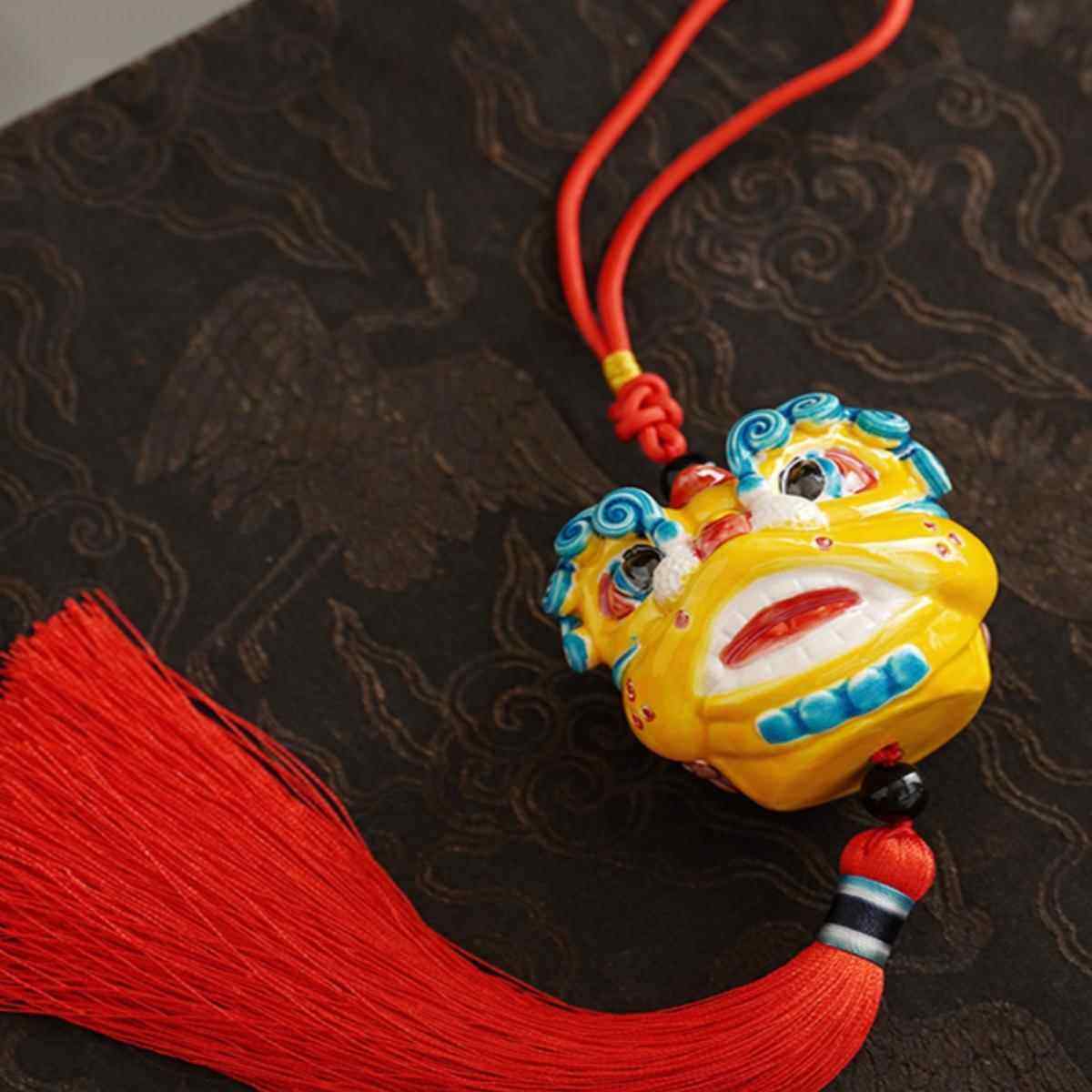 醒狮茶具陶瓷摆件创意装饰精品茶玩配件送人送礼品交趾陶创意瑞兽,汽车用品/电子/清洗/改装,车挂,淘宝优惠券,粉丝福利购,淘宝优惠卷