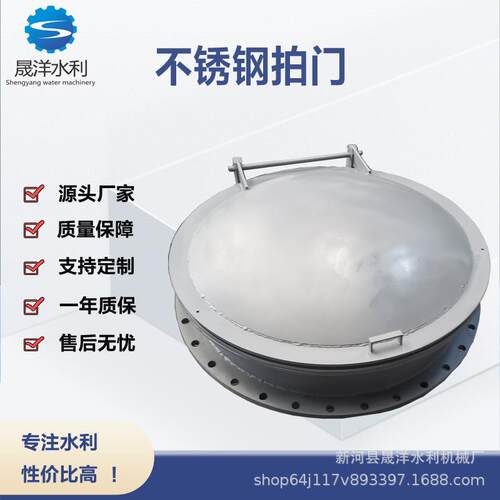 厂家供应防倒灌拍门排水管道钢制拍门闸阀侧翻式圆形拍门不锈钢拍