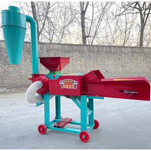 沙克龙防尘铡草粉碎机 皇竹草碎草机 干湿两用秸秆铡揉一体设备