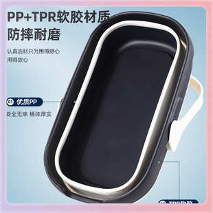 TUF4折叠盆特大洗衣盆家用大号盆子长方形塑料盆洗衣服洗鞋