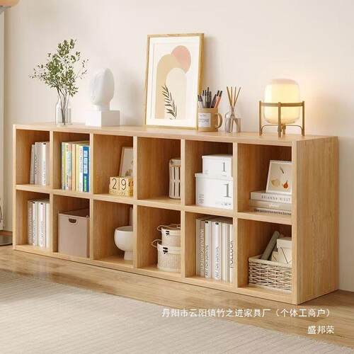 直全销实木格子柜架书TKW落地置物架幼柜儿园书包柜矮书家用收纳