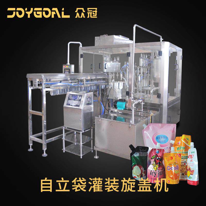 ZLDA豆浆酸鲜牛奶优格充填封口吸嘴袋灌装旋盖机全自动控制