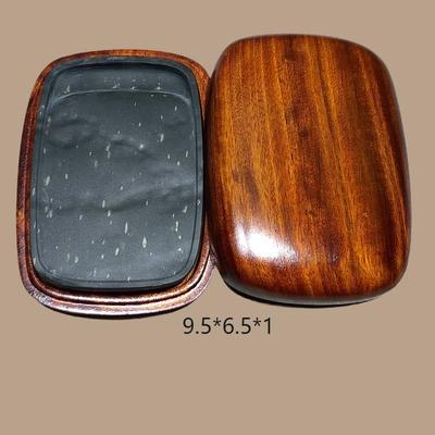 高档歙砚老坑文龙尾砚婺源砚台房四宝波纹纹罗眉纹金星天然原石水