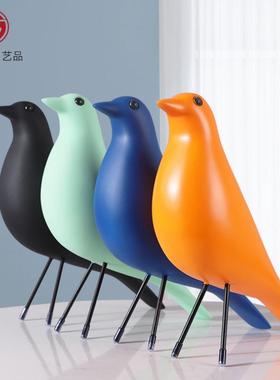 摆件ins软装小鸟摆件树脂工艺品现代简约桌面创意家居装饰