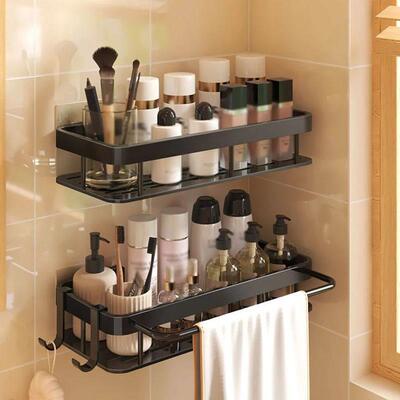 Bathroom Shelves Metal Shower Caddy No-drill Storage Shampoo