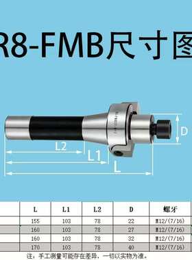 R8-FMB22/27/32/40平面刀柄 整体淬火加硬处理 生产厂家 量大包邮