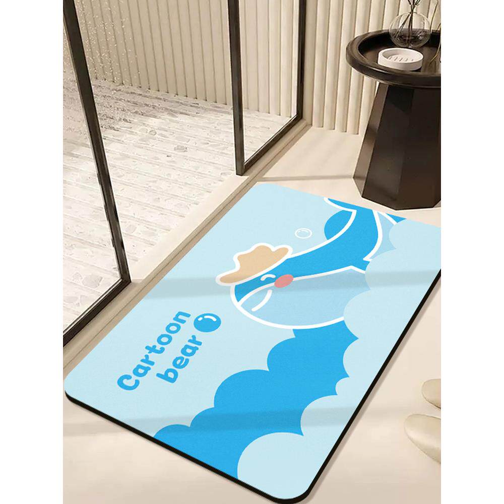 软硅藻泥浴室吸水地垫加厚洗手间卫浴卫生间进门口防水防滑脚垫