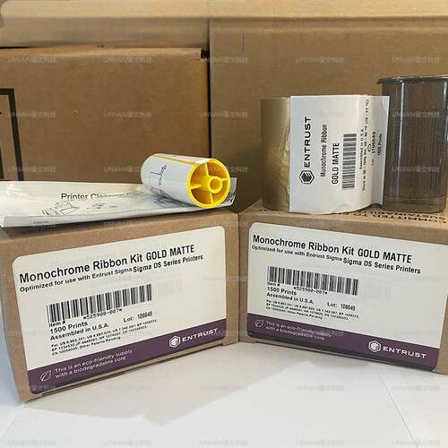 Enrust sigma DS系列证卡打印机 金色带525900-007银行金融卡