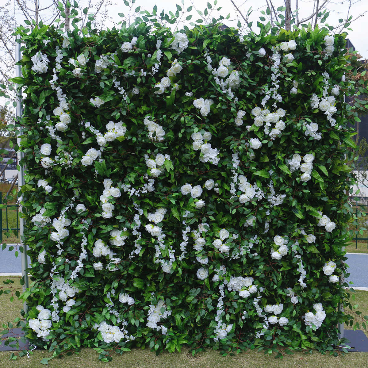 5D布底仿真植物墙绿植墙背景 假草坪门头室内装饰形象墙婚庆花墙