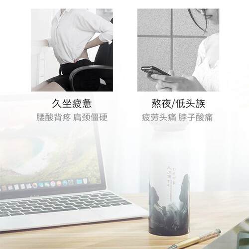 手拿肩颈椎按摩仪棒背部腰部电动敲打锤震动无线手持式全 身按摩