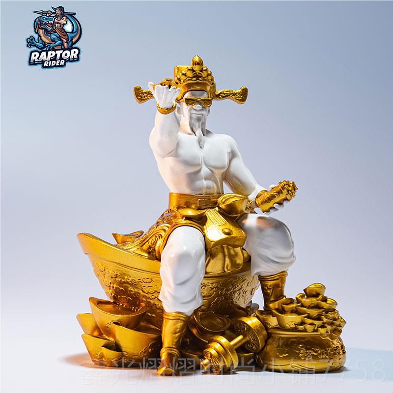 正品招肌室肉财神爷财摆件载潮玩健身房办公家车用装饰品手办开业