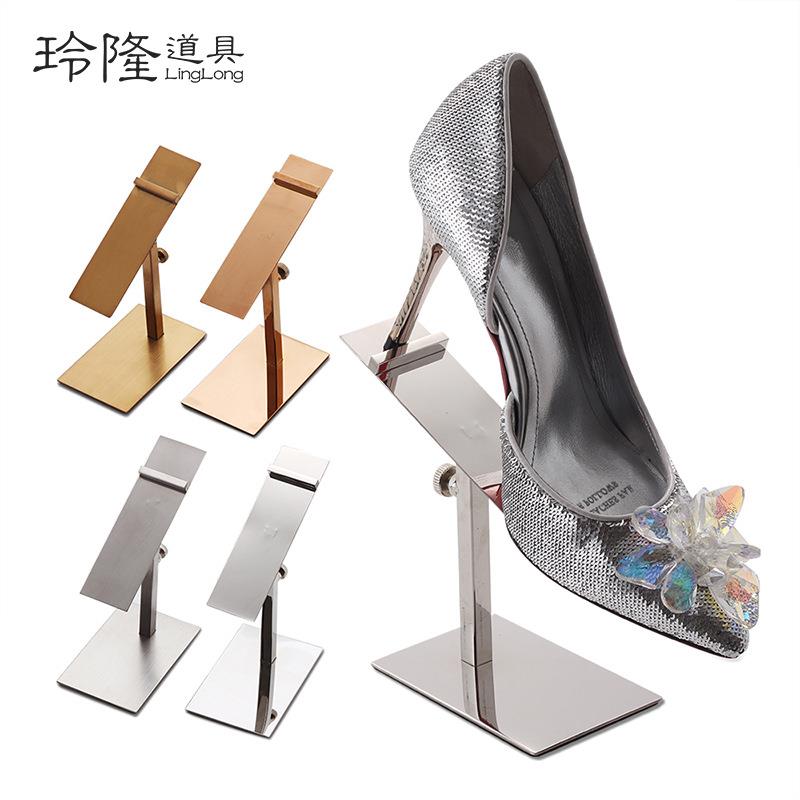 不锈鞋子展示架定制小升降货架架订/做专卖钢店男女撑鞋托订鞋制