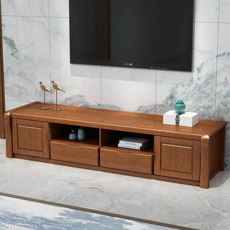 中式实木电视柜橡胶木地柜简约现代影视柜小户型茶几电视柜组合,住宅家具,电视柜,淘宝优惠券,粉丝福利购,淘宝优惠卷