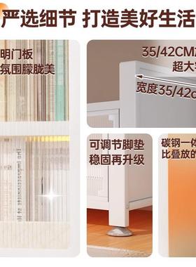 厨房置收架落地物多层防尘餐边柜家用59664微波炉橱柜柜多碗功能