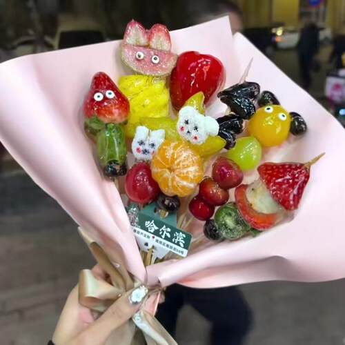 奶皮子糖葫芦包装糖葫芦花束材料创意高颜值专用透明塑料袋包装纸
