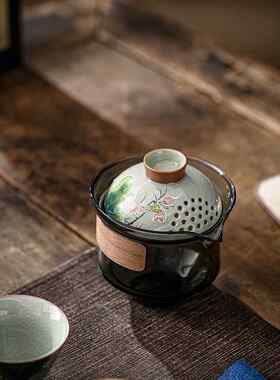 一人功夫茶具，茶壶，茶杯，玻璃盖，碗，茶杯，大单，高档非热手