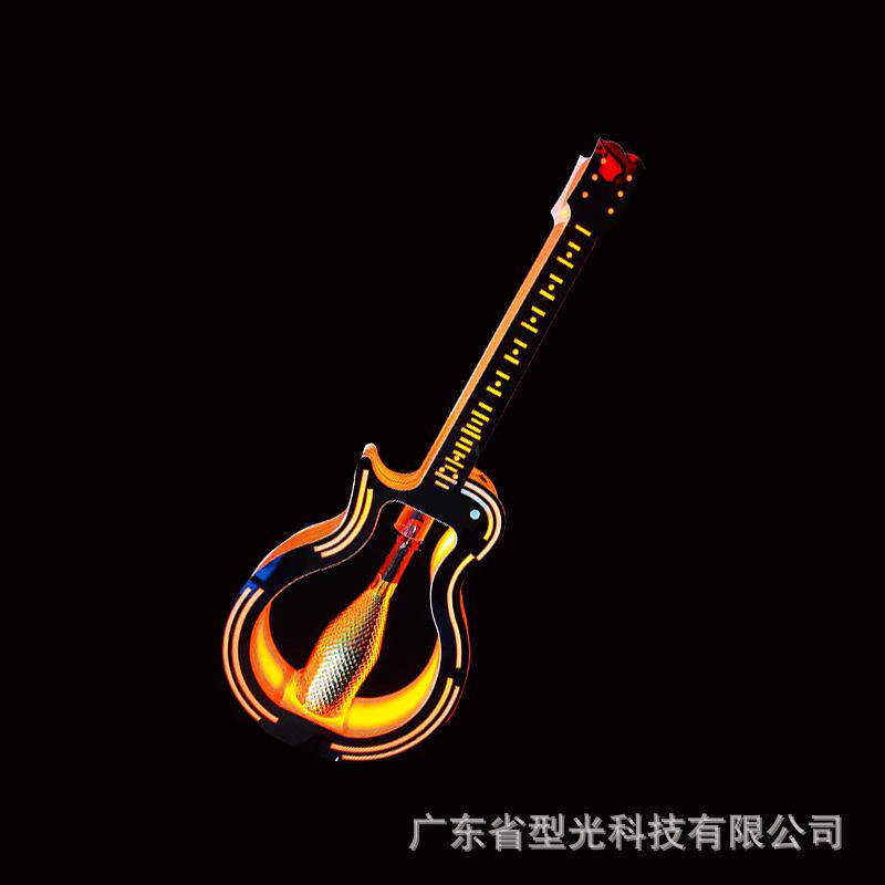 出跨境LED发光香槟酒座49七座彩吉他酒酒吧酒KTV手举牌酒道具气氛