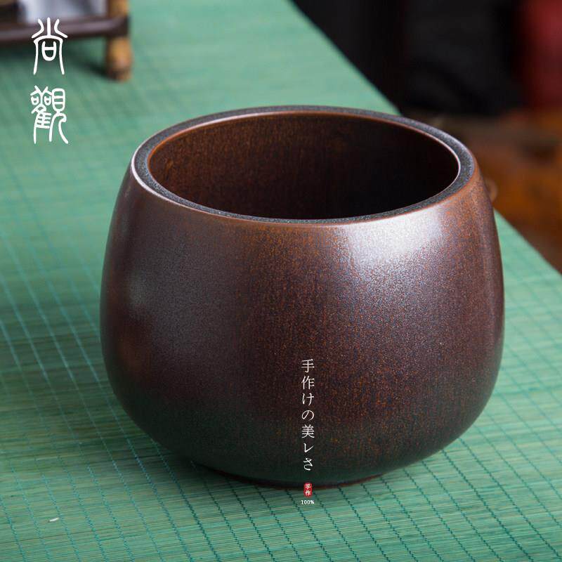 陶瓷茶洗大号家用茶渣缸纯手工泡具建水水洗水盂笔洗功夫茶具配件