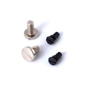 厂家定制非标一字头机螺钉一平字头GB T5丝发黑螺螺QFH6丝