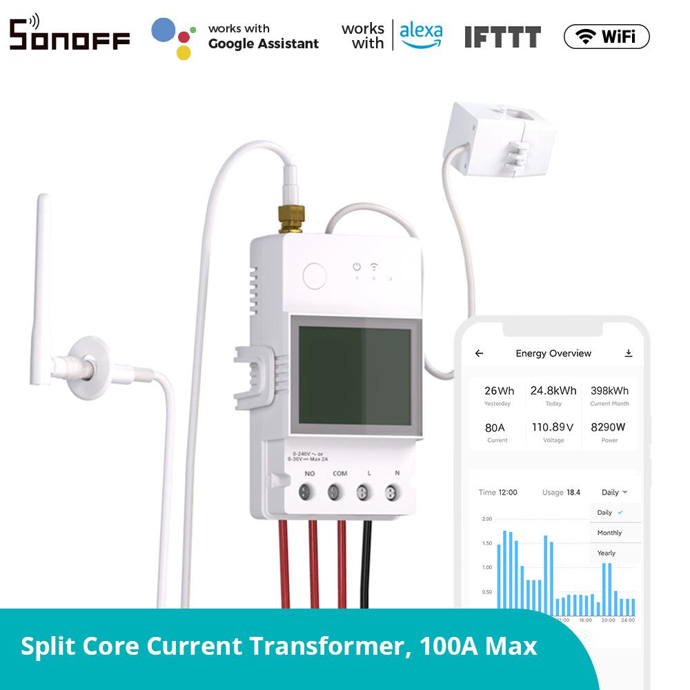 SONOFF POWCT易微联环形智能电表变压器电流检测支持接触器控制