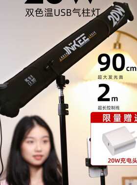 厂家直销inkee影器GCA20U双色温气柱灯直播专用led补光灯便携式充