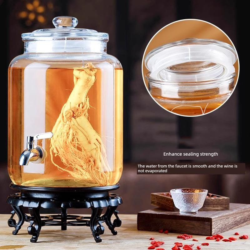 带水龙头玻璃瓶6斤5公斤药酒酿造罐家用密封酒罐专用酒瓶
