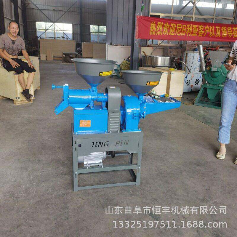 小型粮食脱皮打米机 苞米制糁磨面生产线 砂棍薏米脱壳碾米机
