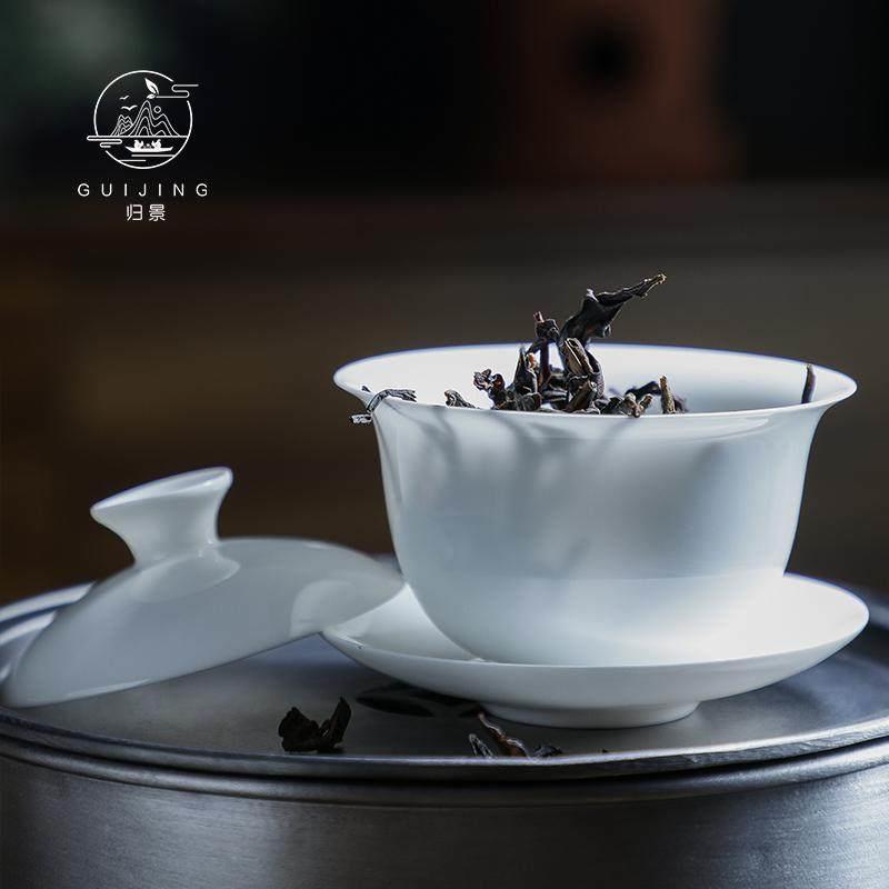 归景丨听风丨潮州骨瓷茶具盖碗茶杯薄胎潮汕功夫茶乌龙单从茶碗