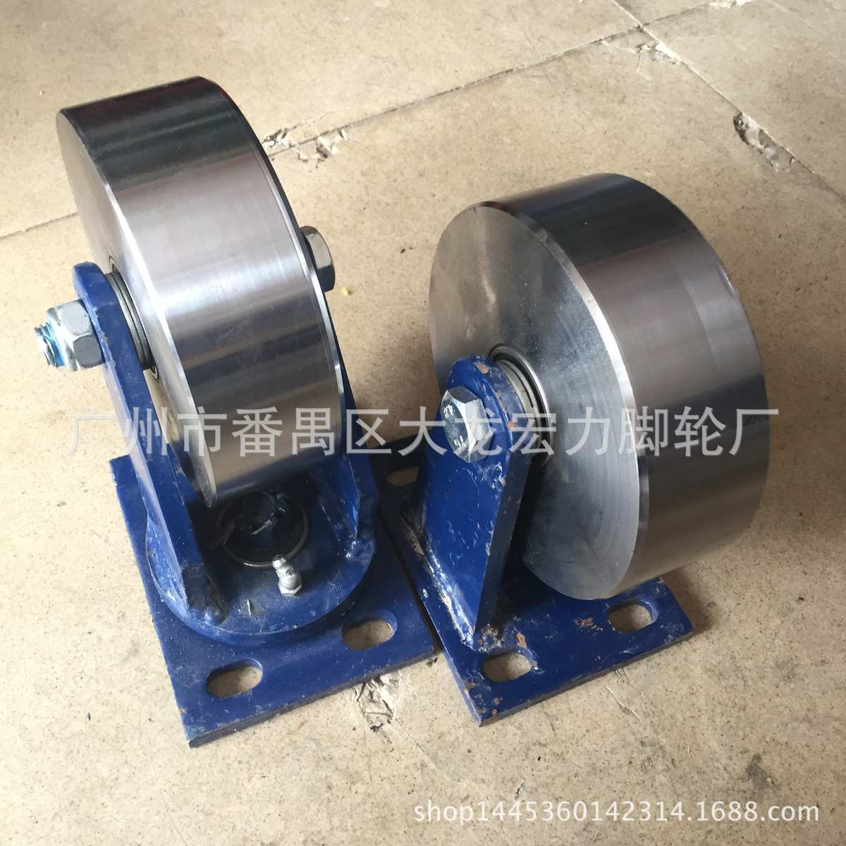 供应4568寸超重型全钢万向脚轮 加重钢型万向脚轮 10厘锻钢脚轮